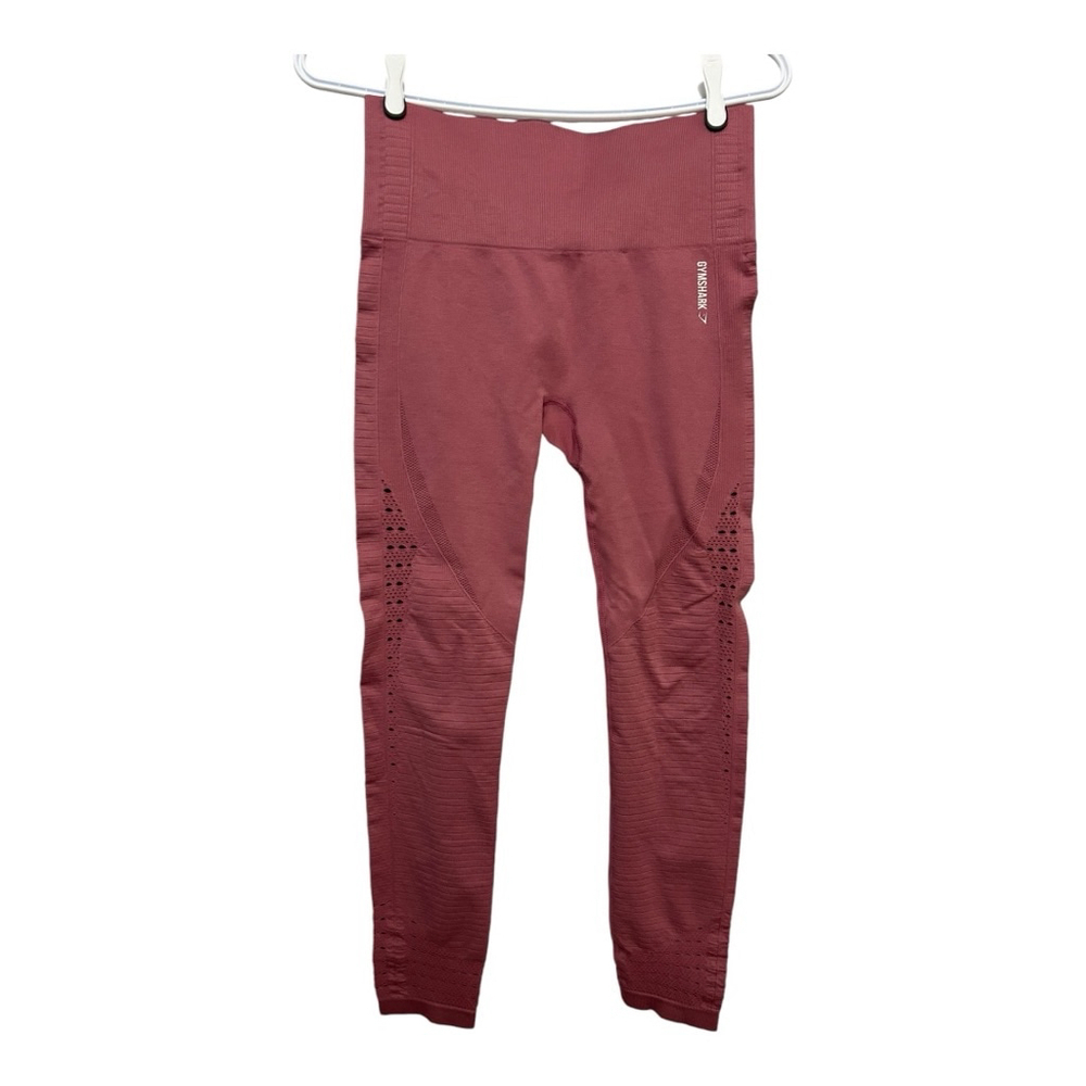 Gymshark Leggings - Salmon Pink, Seamless Design, Size 28 with strech up 34